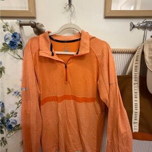 Nike Dri-FIT Orange Half Zip Pullover – Size XL